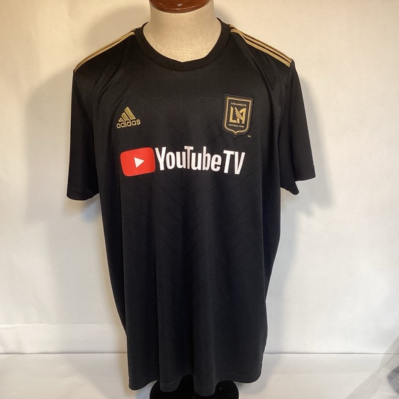 Adidas MLS Los Angeles Angeles LAFC 2018 Black Soccer Jersey Men’s size 2XL - Picture 1 of 13